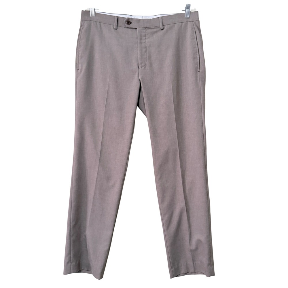 Lauren Ralph Lauren Dress Pants 34x30 Taupe Brown Flat Old Money Preppy Business
